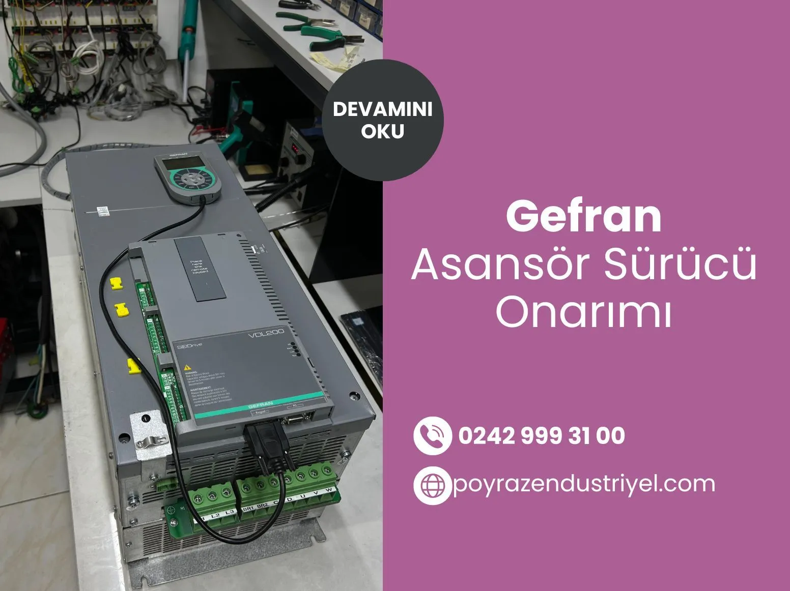 Gefran Asansör Sürücü Onarımı